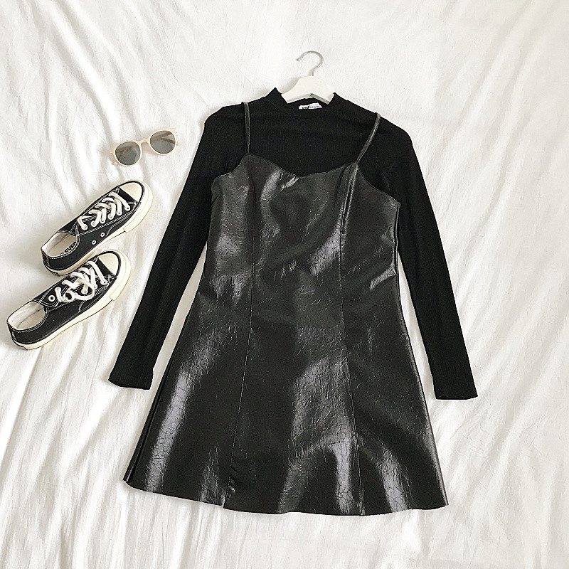 Γυναικείο σετ από φόρεμα και μπλούζα σε τρία χρώματα