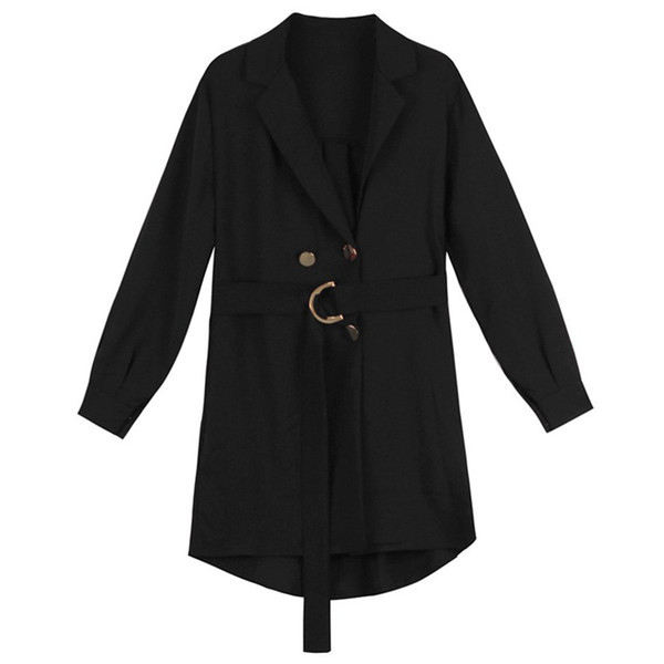 Aktuális női ruha aszimmetrikus modell hosszú ujjú fekete színben