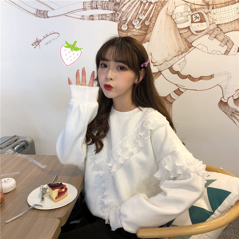 Γυναικεία casual μπλούζα σε μαύρο και άσπρο χρώμα - φαρδύ μοντέλο