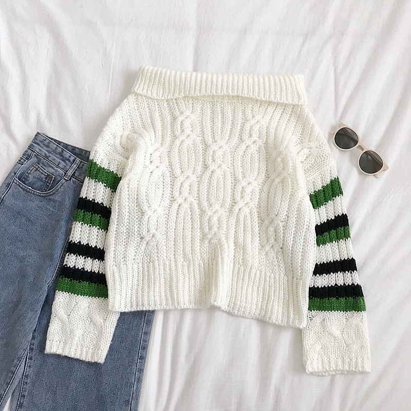 Pulover casual dama cu umerii goi in trei culori