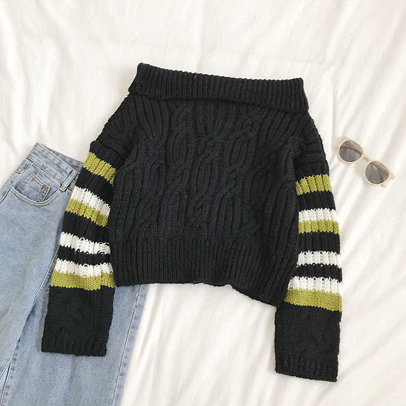 Pulover casual dama cu umerii goi in trei culori