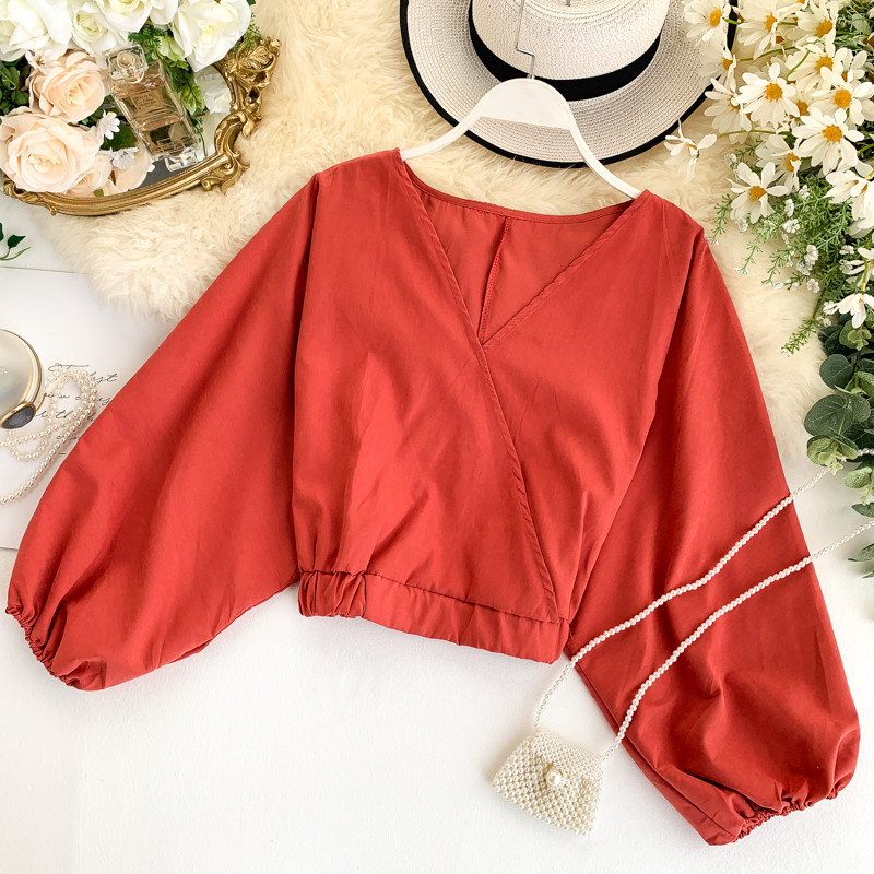 Modern női ing V-nyakkal, több színben