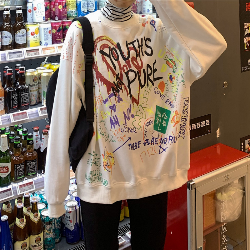 Női lezser hosszú blúz két színben, feliratokkal