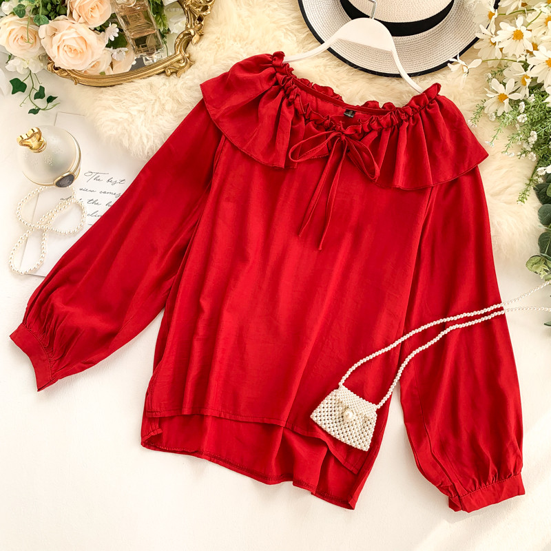 Γυναικεία πουκάμισο με κορδόνι και μακρύ μανίκι σε διάφορα χρώματα