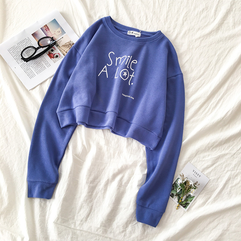 Bluza de dama in patru culori cu inscriptii si decolteu O