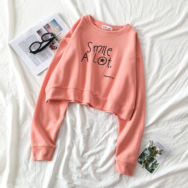 Bluza de dama in patru culori cu inscriptii si decolteu O