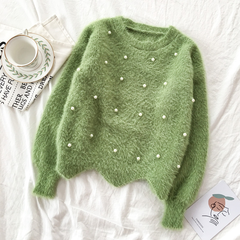 Pulover de dama la moda in mai multe culori cu perle