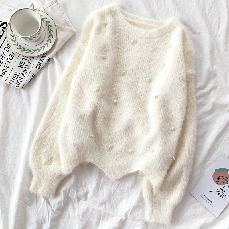 Pulover de dama la moda in mai multe culori cu perle