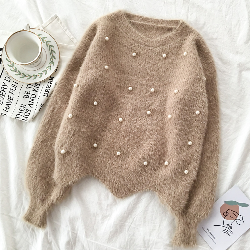 Pulover de dama la moda in mai multe culori cu perle