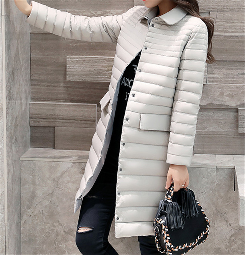 Geaca de toamna lunga de dama moderna cu nasturi in mai multe culori