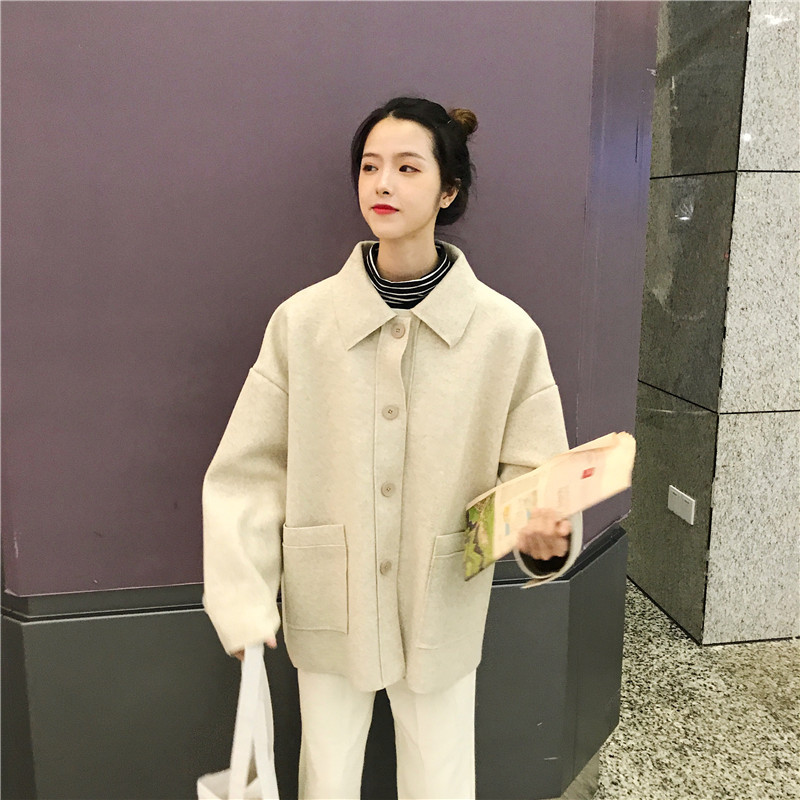 Palton casual dama in doua culori - model lat