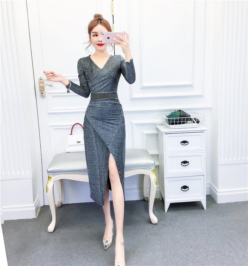 Rochie de dama eleganta cu fanta in mai multe culori