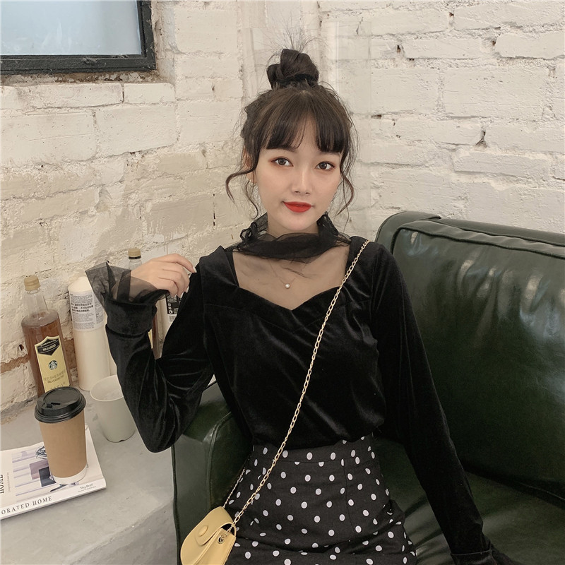 Bluza casual dama in doua culori cu tul