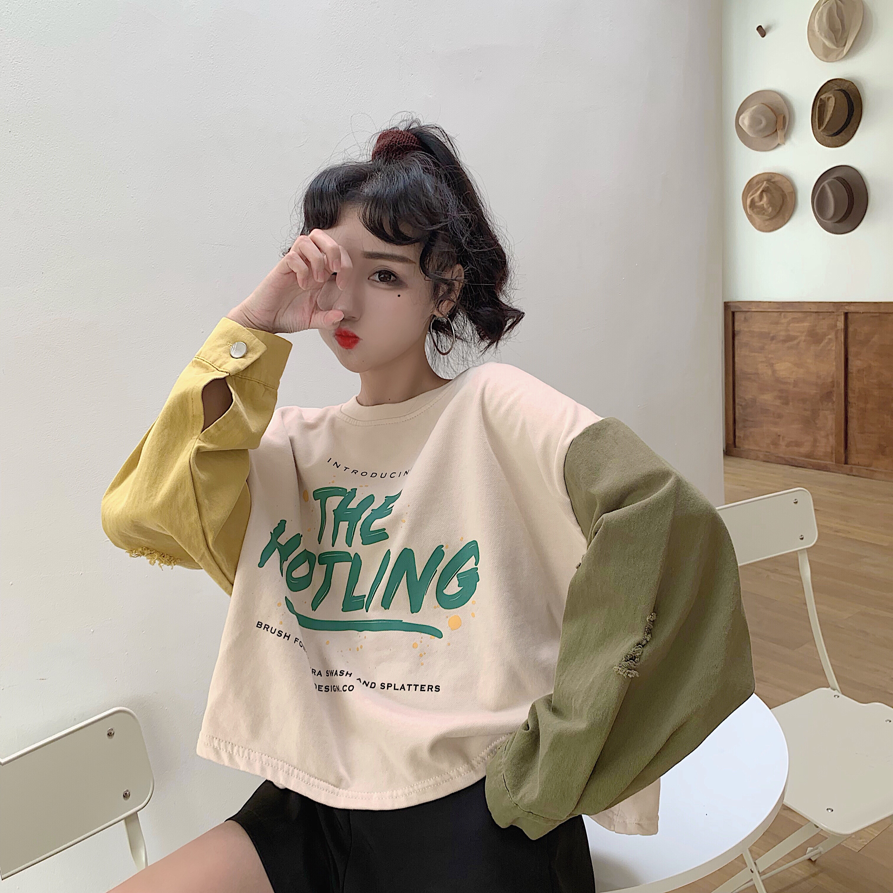 Bluza scurta casual dama - model larg