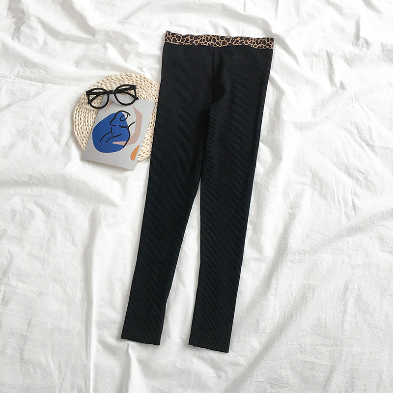 Jambiere de damă de zi cu zi în trei culori cu model leopard