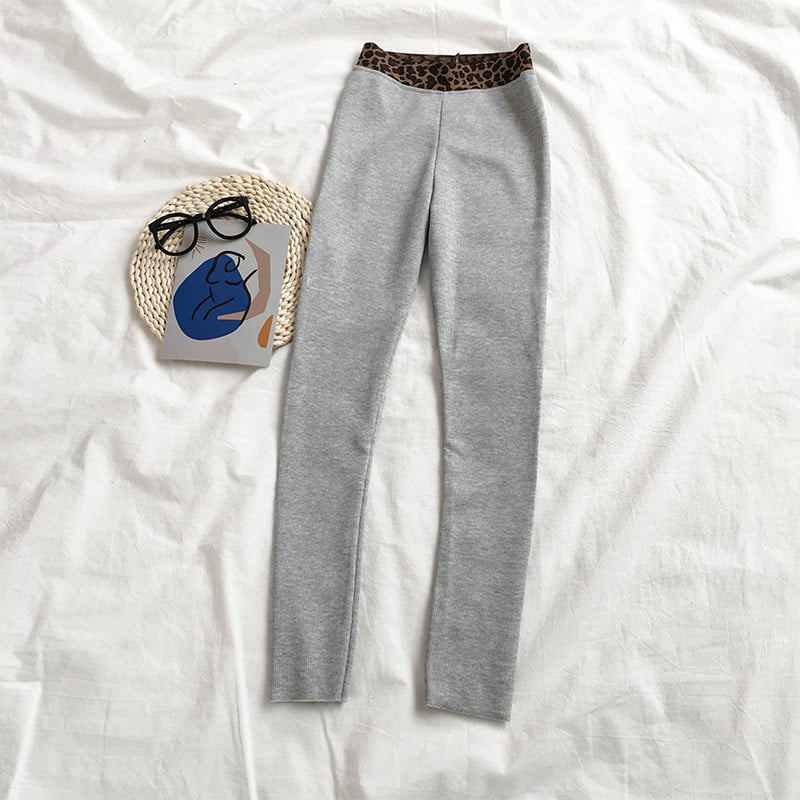 Jambiere de damă de zi cu zi în trei culori cu model leopard