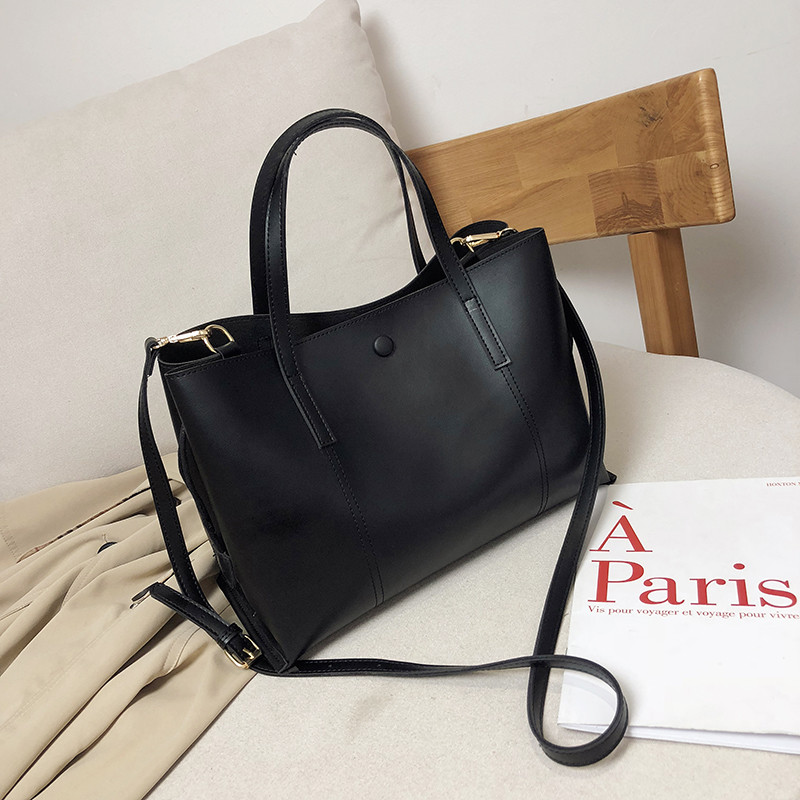 Geanta de dama din piele cu maner lung si scurt