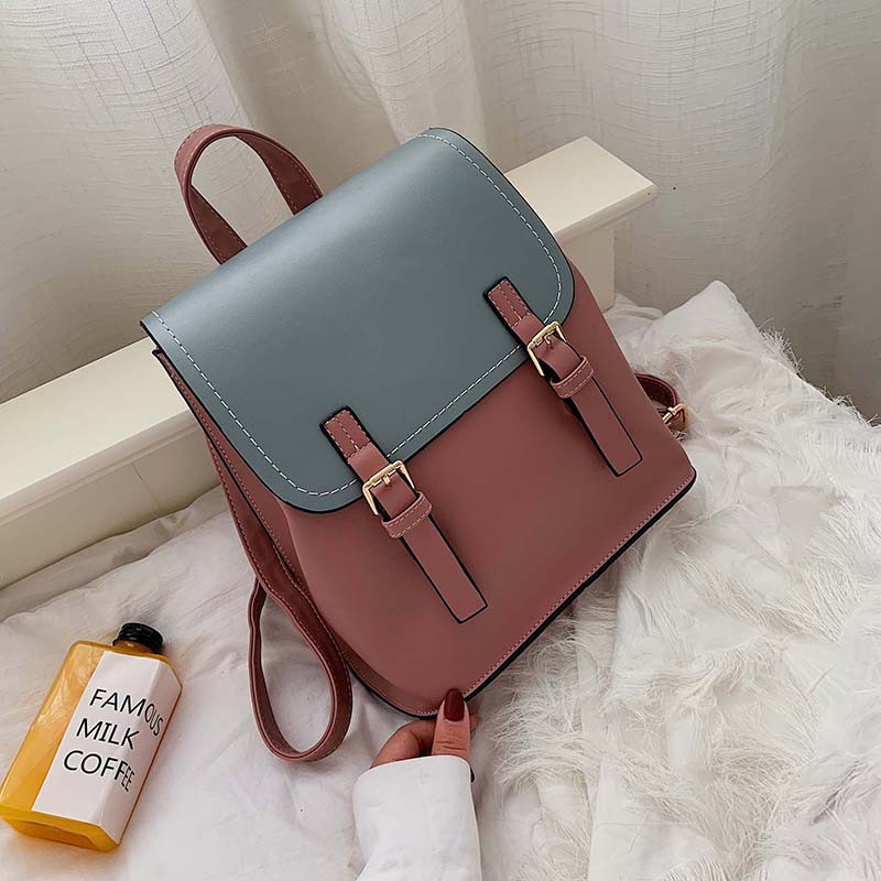 Rucsac modern de dama cu catarame in patru culori