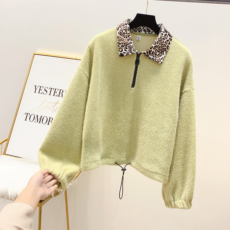 Pulover de dama modern cu fermoar in trei culori