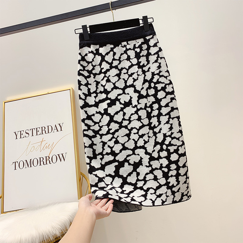 Fusta de dama cu talie inalta in doua culori