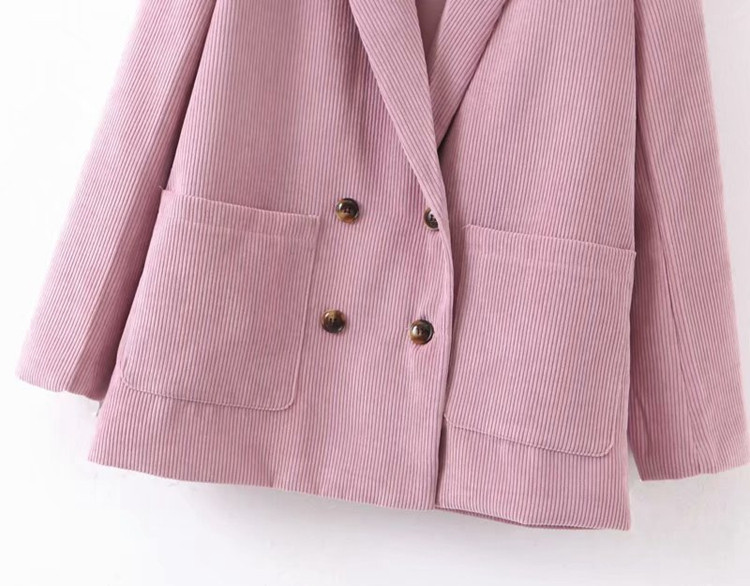 Geacă casual de damă cu mâneci lungi în culoarea roz