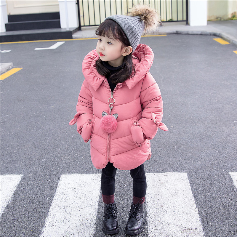 Geaca de copii model nou pentru fete in mai multe culori cu gluga