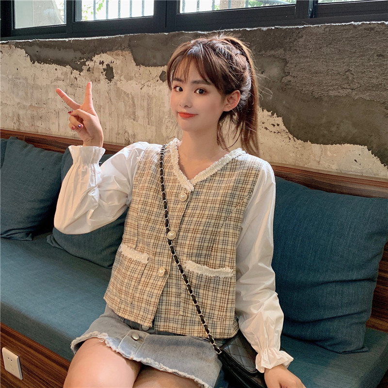 Cămașă în carouri de damă modernă în două culori