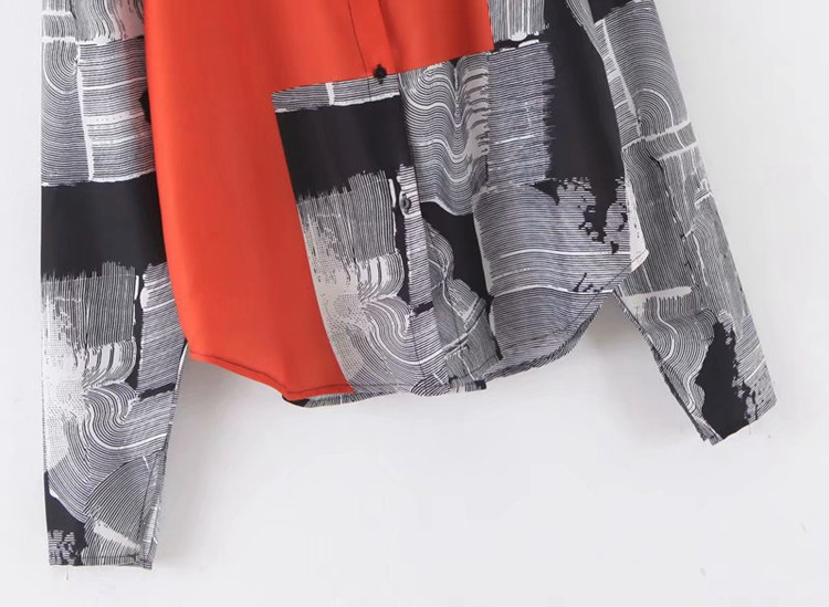 Gombos, mintás mintás női alkalmi ing