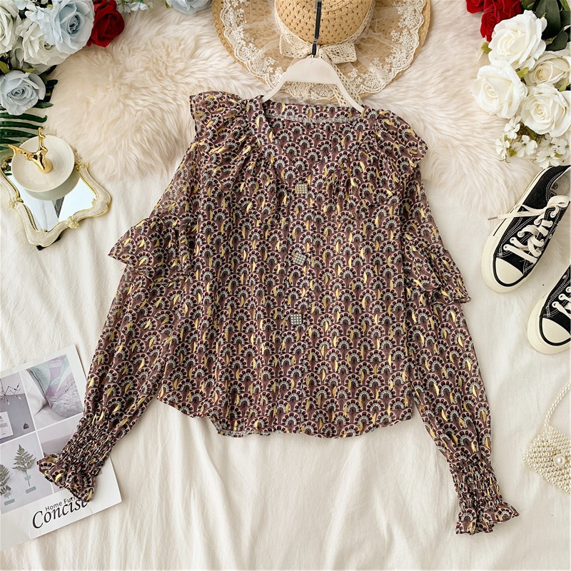 Cămașă modernă de damă cu mâneci lungi și nasturi în trei culori