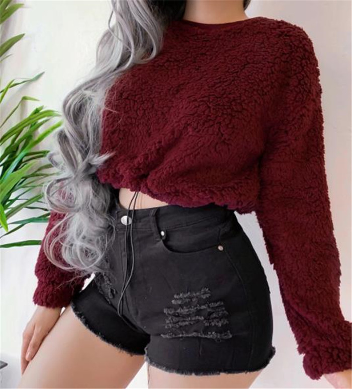 Pulover de dama casual cu maneci lungi si cravate in doua culori