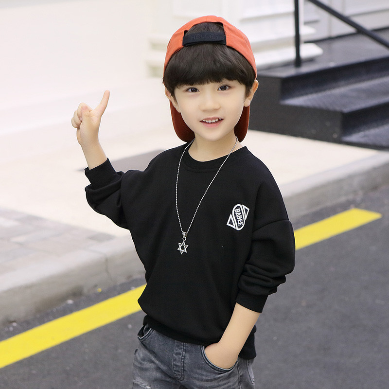 Alkalmi gyerekblúz fehér és fekete színben, rátéttel fiúknak