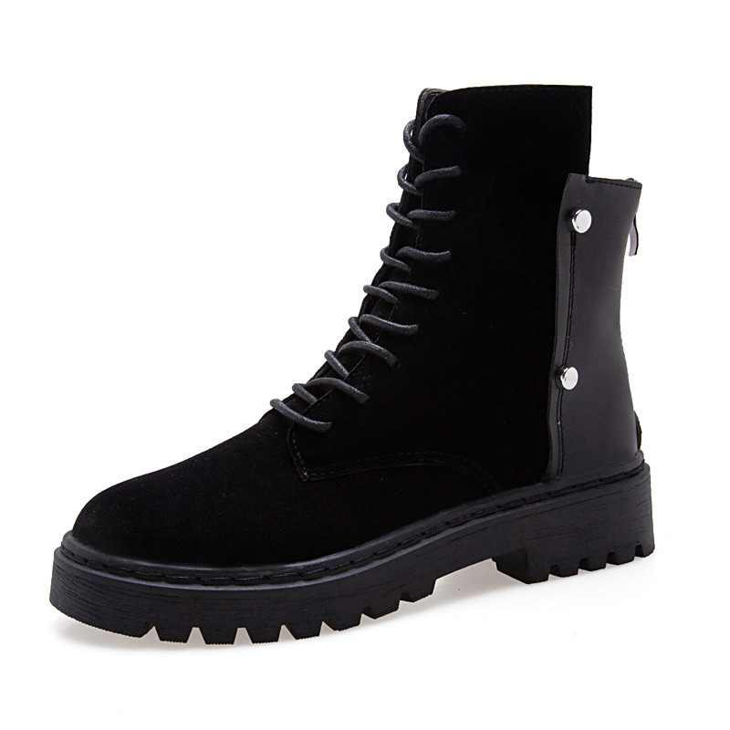 ΝΕΟ μοντέλο μοντέρνες γυναικείες μπότες  με σκληρή σόλα σε μαύρο χρώμα