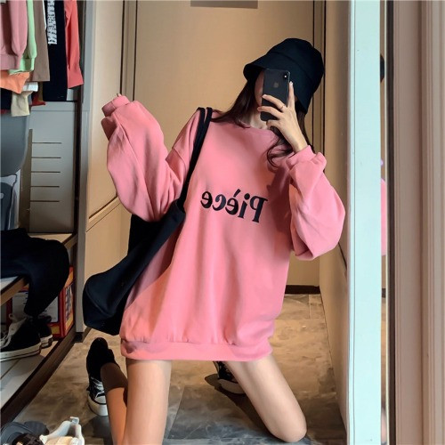 Női hosszú pulóver három színben felirattal