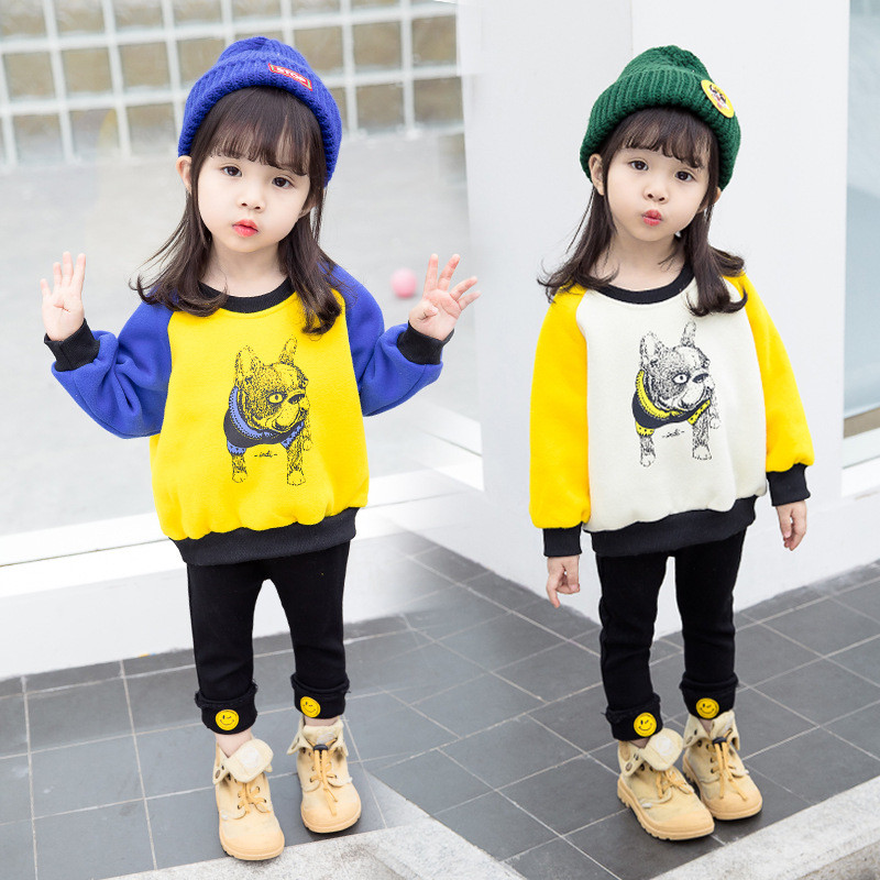Нов модел детска блуза с апликация в бял и жълт цвят