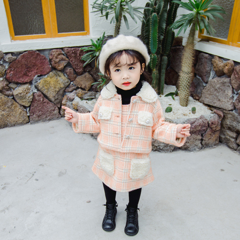 Nou model modern set copii pentru fete in doua parti in verde si roz