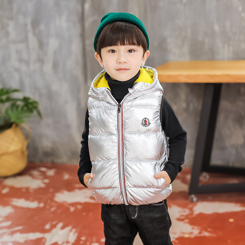Νέο μοντέλο γιλέκο αγοριών παιδιών σε ασήμι και χρυσό