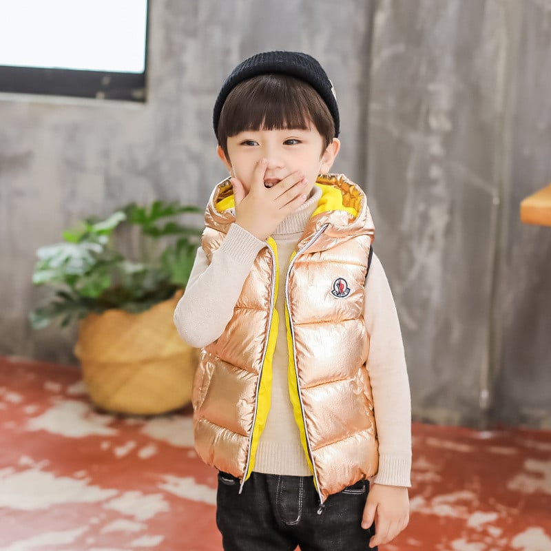 Νέο μοντέλο γιλέκο αγοριών παιδιών σε ασήμι και χρυσό