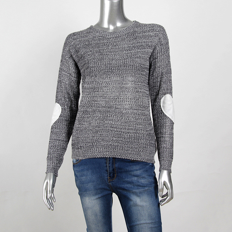 Pulover de dama modern cu decolteu O si maneci lungi in mai multe culori