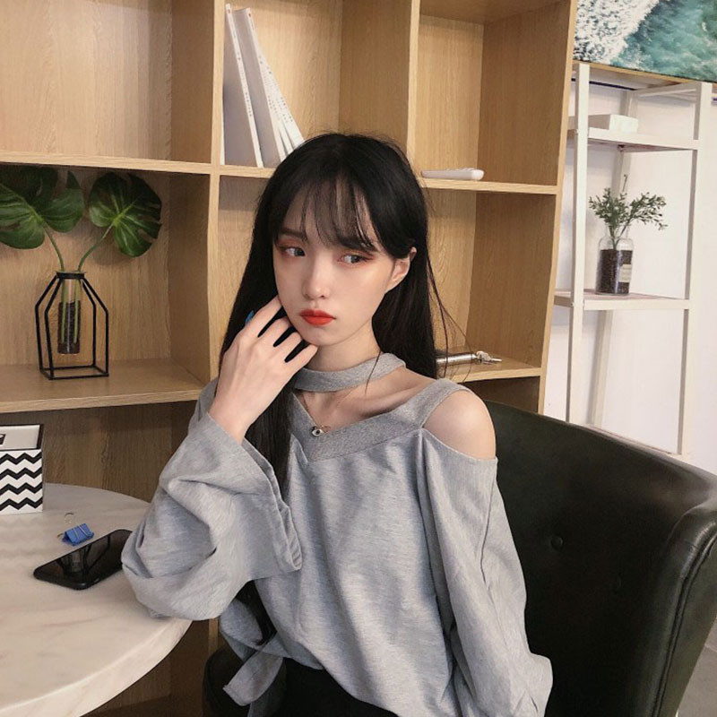 Fekete-fehér széles modell női blúz