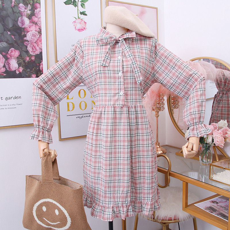 Rochie dama in carouri model nou - model croiat in mai multe culori