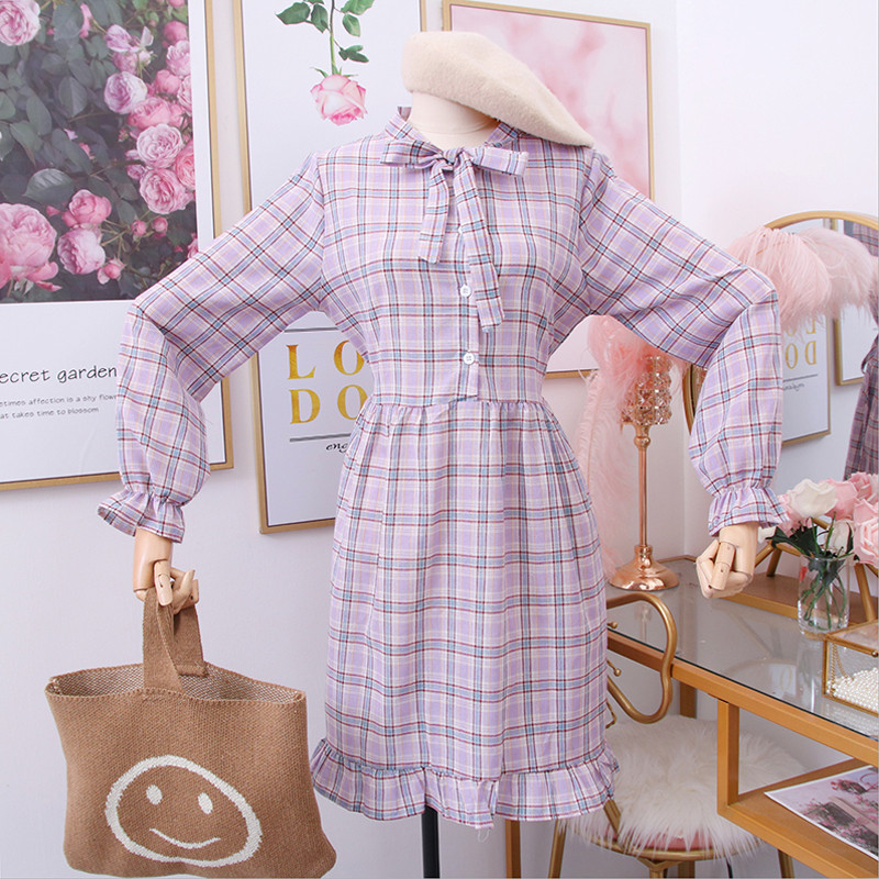 Rochie dama in carouri model nou - model croiat in mai multe culori