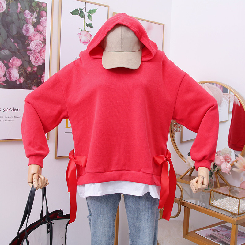 Hanorac de dama model nou cu gluga si maneci lungi - mai multe culori