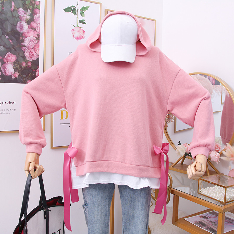 Hanorac de dama model nou cu gluga si maneci lungi - mai multe culori