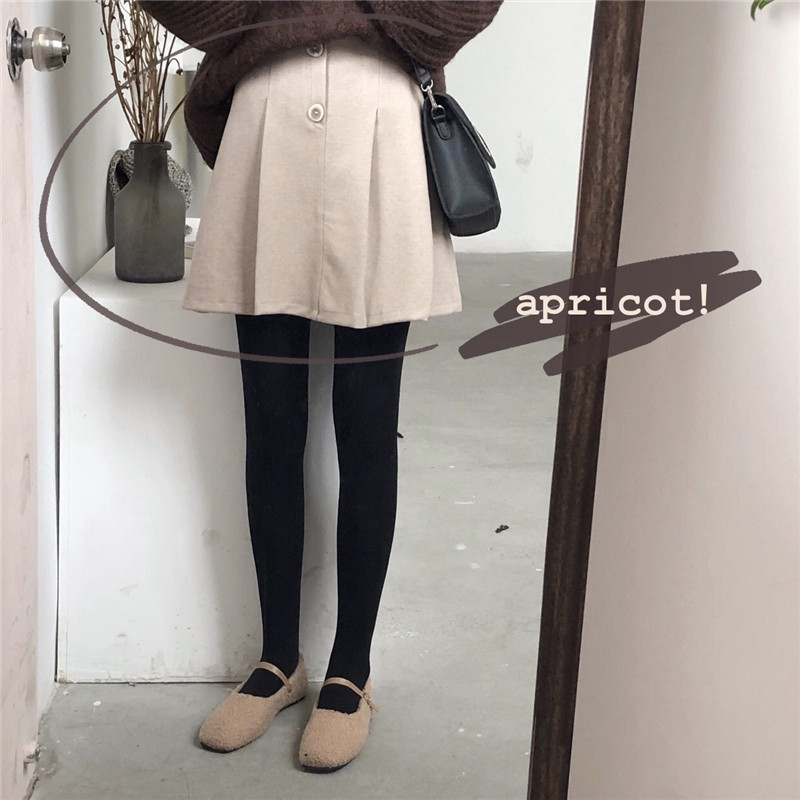 Női alkalmi szoknya két színben, gombokkal