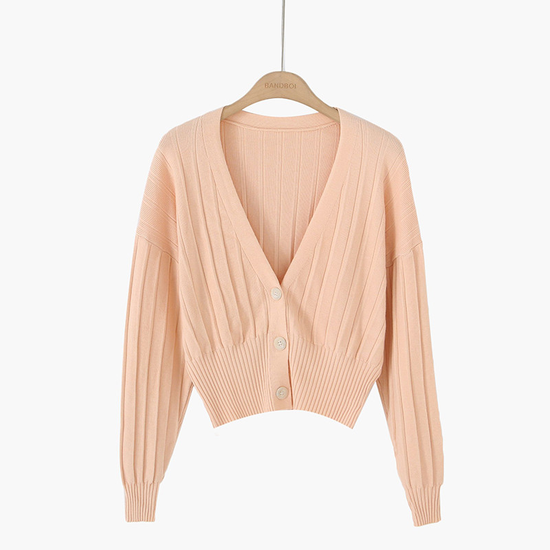 Νέο μοντέλο μοντέρνα γυναικεία ζακέτα με λαιμόκοψη σε διάφορα χρώματα