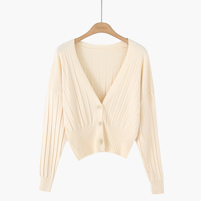 Νέο μοντέλο μοντέρνα γυναικεία ζακέτα με λαιμόκοψη σε διάφορα χρώματα