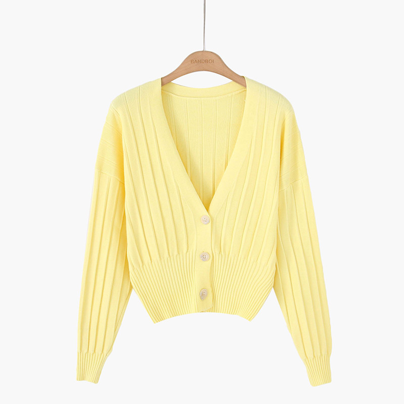 Νέο μοντέλο μοντέρνα γυναικεία ζακέτα με λαιμόκοψη σε διάφορα χρώματα