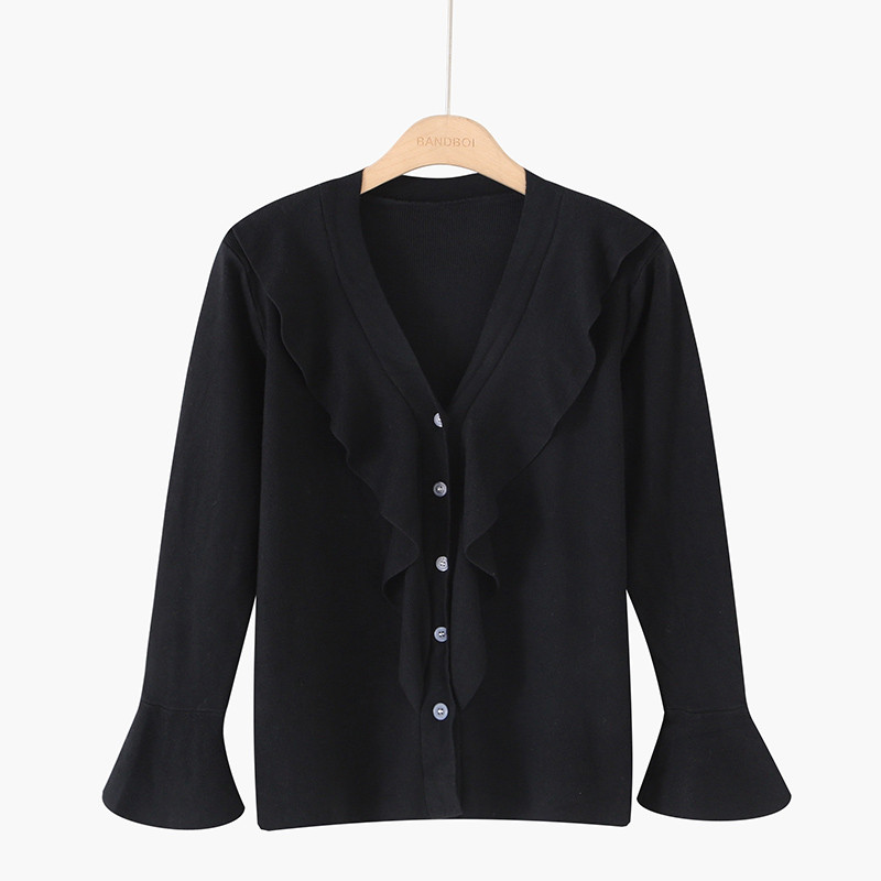 Νέο μοντέλο μοντέρνα γυναικεία ζακέτα με μανίκι λωτού σε διάφορα χρώματα