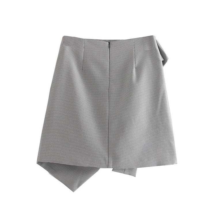 Rövid aszimmetrikus női szoknya szürke színben