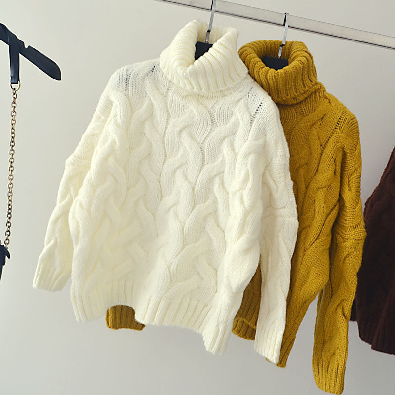 Μοντέρνο γυναικείο πουλόβερ με κολάρο  σε διαφορετικά χρώματα